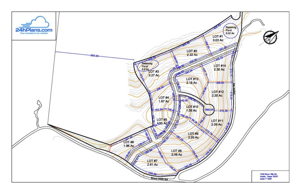 Subdivision Design — 24h Site Plans for Building Permits Site Plan