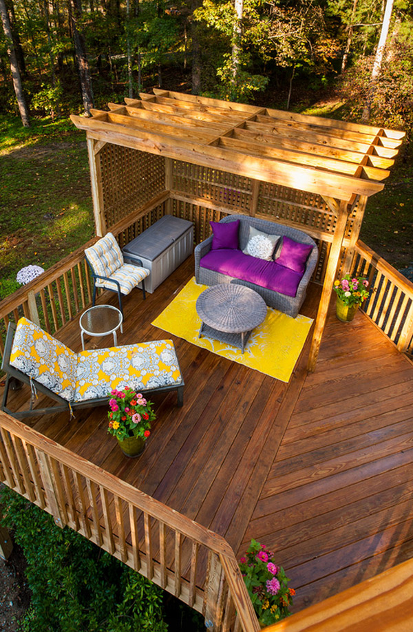 deck designs patio pergola decks backyard outdoor skirting decking diy costs plus spaces natural cedar space decor cederberg kitchens via