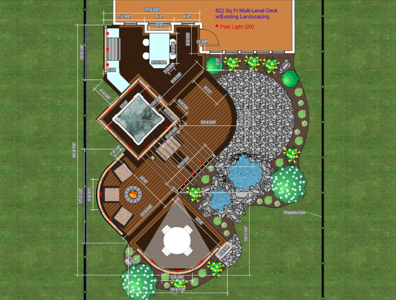 "Round square" deck plan