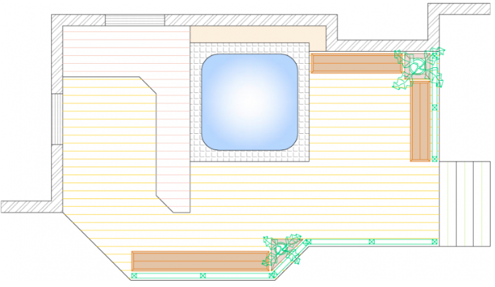 Top view - spa deck