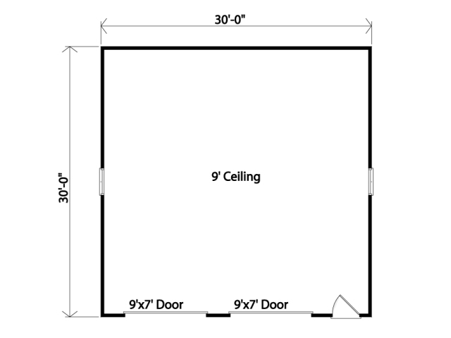 2-car garage with 2 front entries - plan