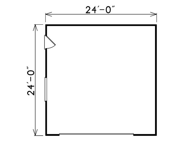 2-car garage with gambrel roof - plan