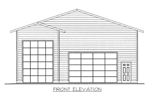 3-car garage with 2 doors