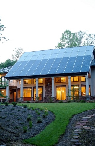 Top 15 Solar Powered Home Designs, Plus their Costs in 2022 1. The Solar Farmhouse design features large windows and a sloped roof to maximize natural light and solar energy collection.
2. The Eco Oasis design includes a green roof, solar panels, and rainwater harvesting system to create a sustainable and energy-efficient home.