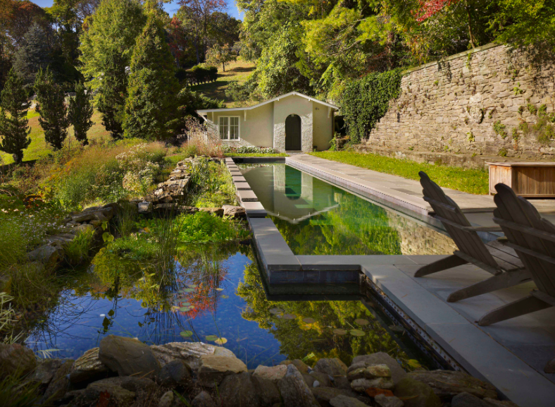 Narrow lap pool